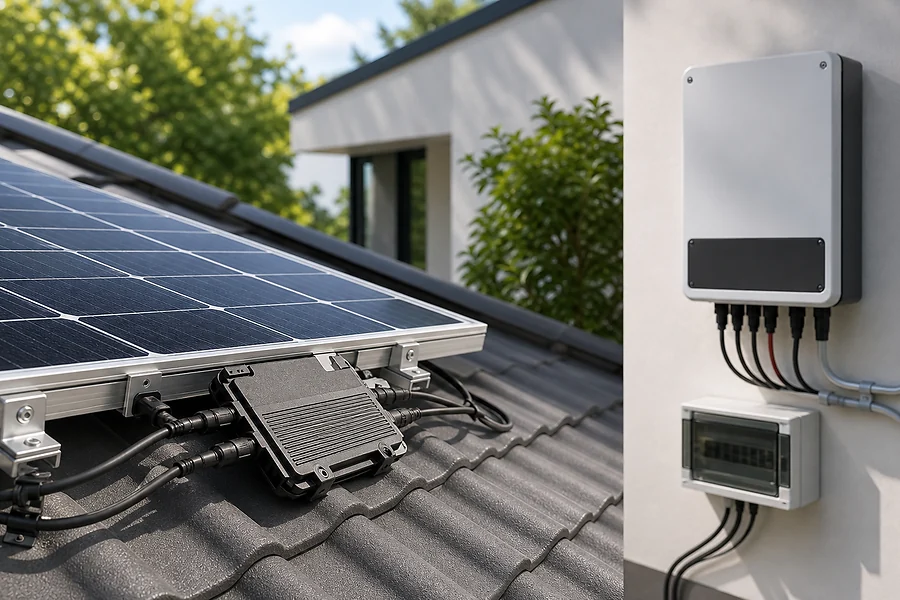 Primer montaže Domavi za mikroinverter ali string