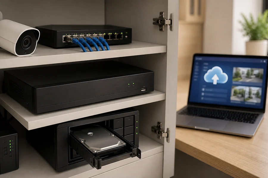 Příklad montáže Domavi pro nvr nebo cloudový záznam