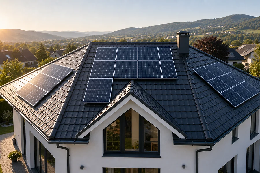 Primer montaže Domavi za orientacija solarnih panelov