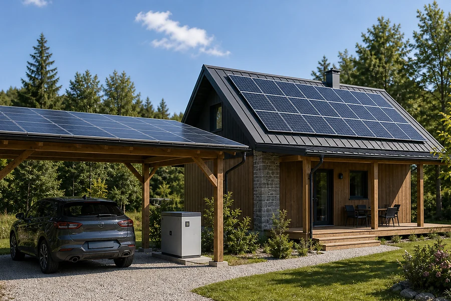 Příklad montáže Domavi pro solar pro chatu
